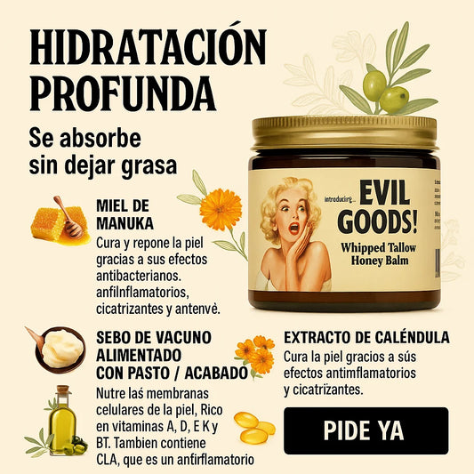 EVIL GOODS- crema de sebo de res nutrición intensa para tu piel.